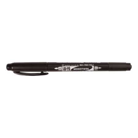 Ручка капиллярная Tombow MONO Twin двусторонний 0.8мм и 0.4мм