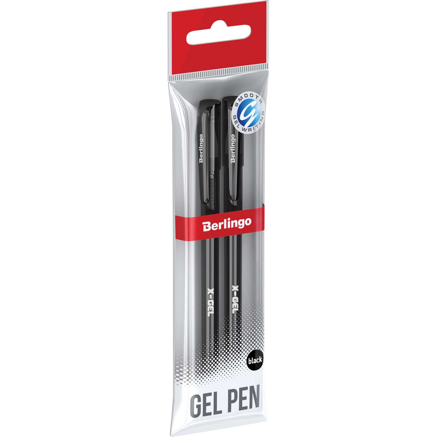 Ручка гелевая BERLINGO X-Gel 2шт Черный CGp_50120_2 - фото 1