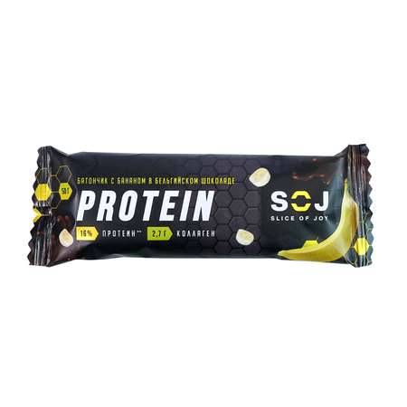 Батончик SOJ Protein протеиновый со вкусом банана 50 г