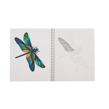 Альбом для рисования Prof-Press Рисуем от точки к точке Птицы бабочки стрекозы 32 листа