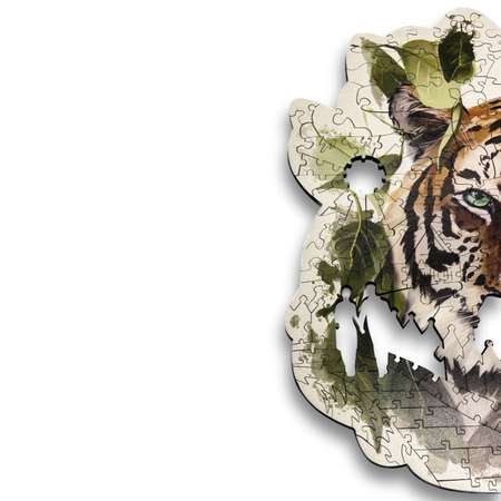 Пазл деревянный Woodcraft Logics художественный Тигр в джунглях
