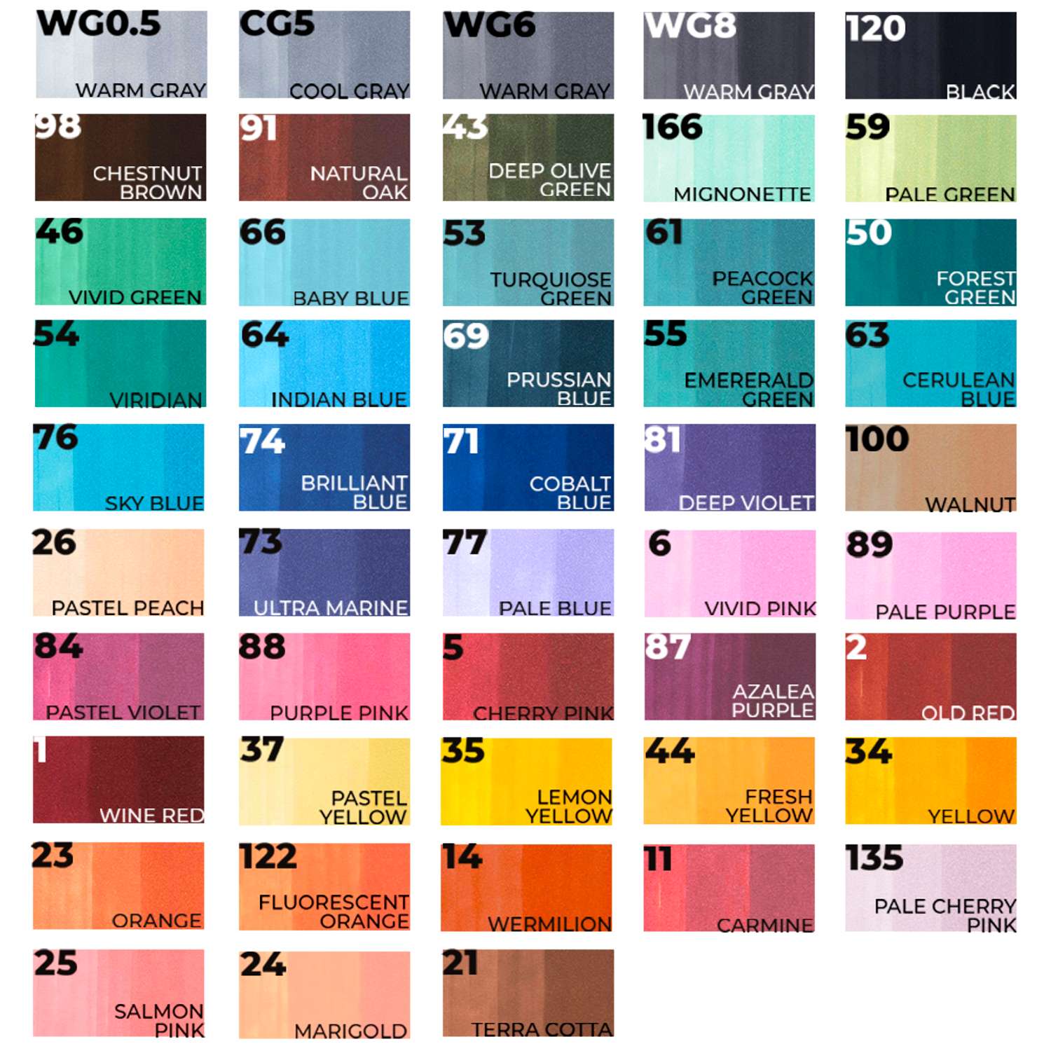 Набор двусторонних маркеров WiMi спиртовые 48 цветов - фото 4