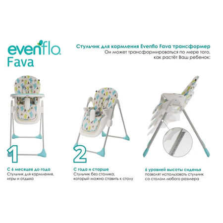 Стульчик для кормления Evenflo fava KC15