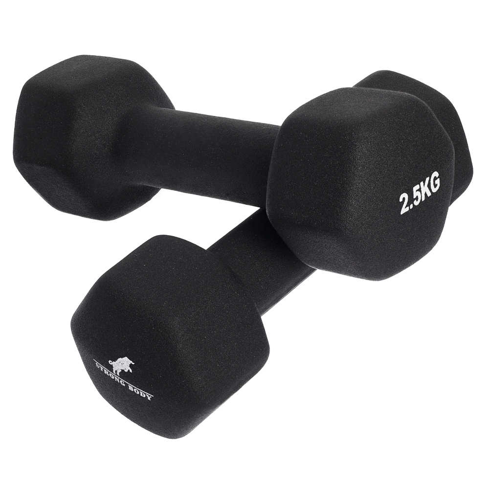 Гантели неопреновые STRONG BODY 2.5 кг 2 шт - фото 4