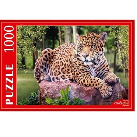 Пазлы Рыжий кот 1000 элементов. Леопард на камне