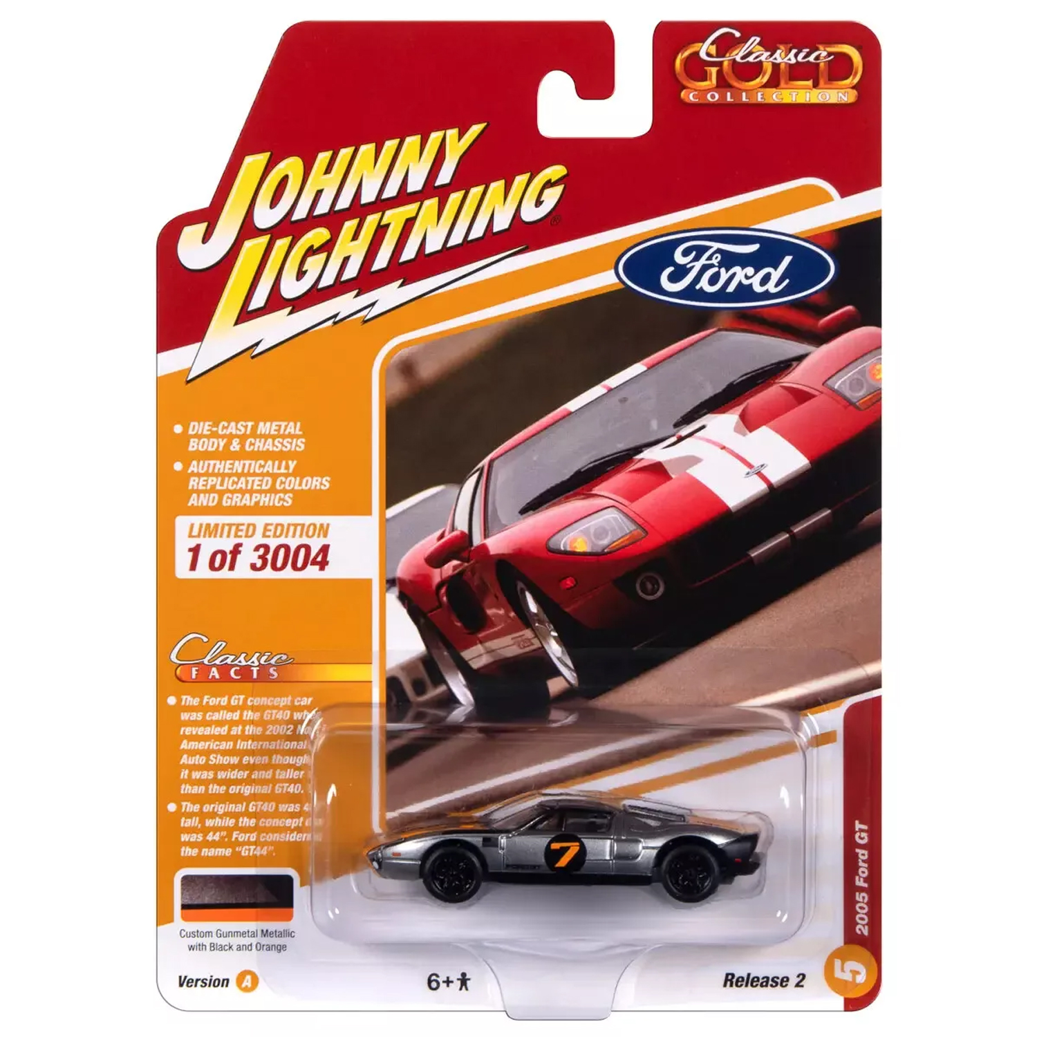 Автомобиль Johnny Lightning 1:64 серый JLCG032A-R2-N5 - фото 3