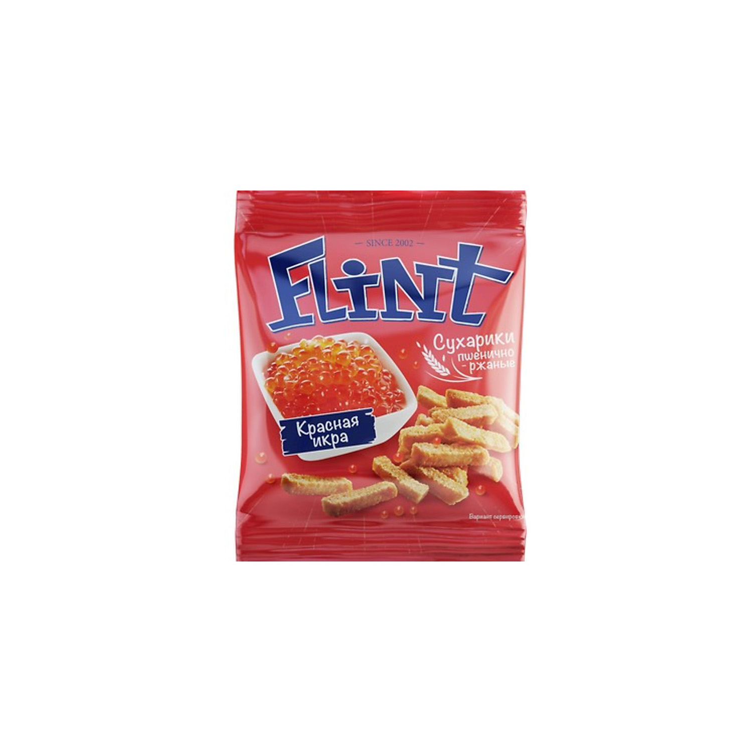 Сухарики Flint со вкусом красной икры 80 г 10 шт - фото 1