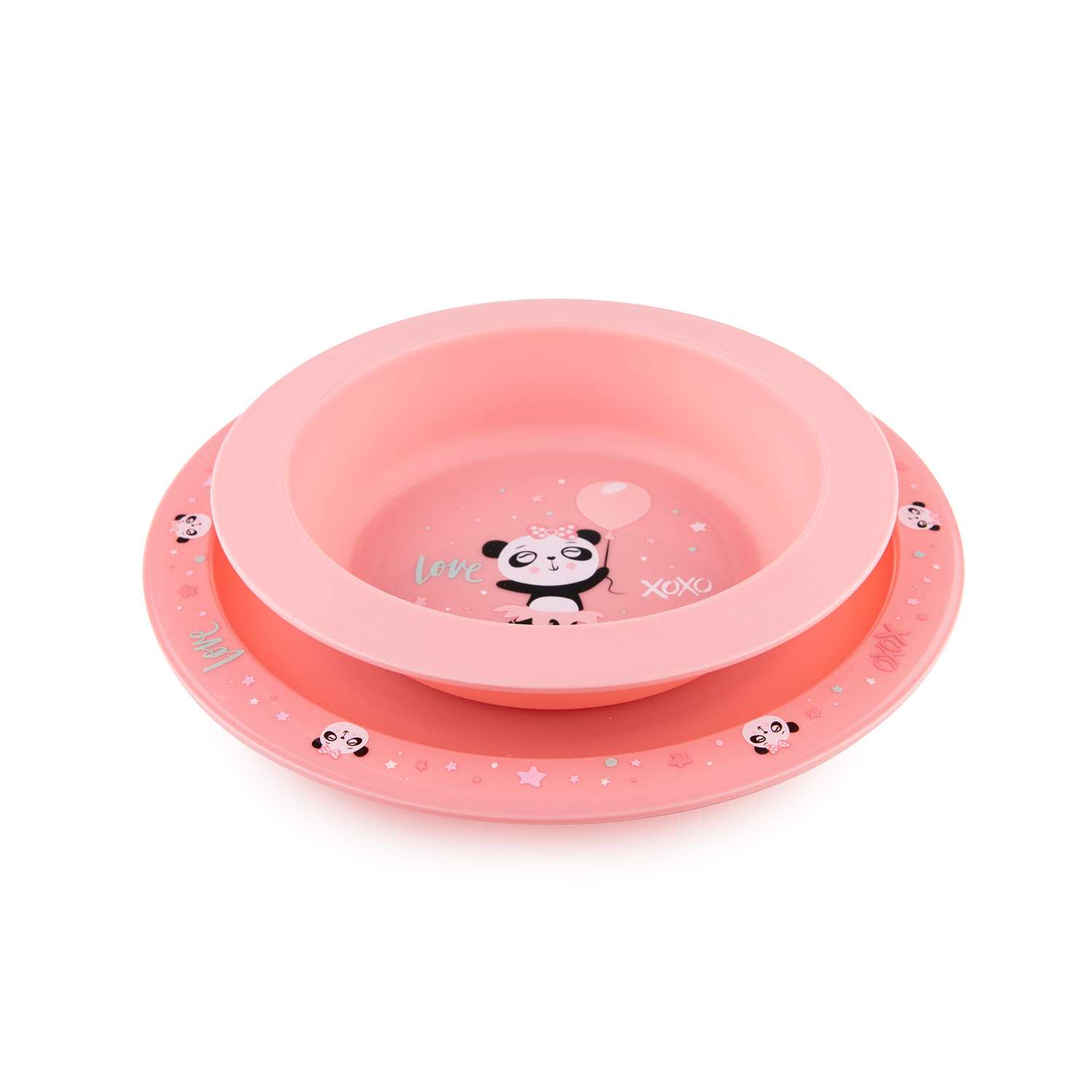 Набор посуды Canpol Babies Exotic Animal 2элемента Розовый - фото 1