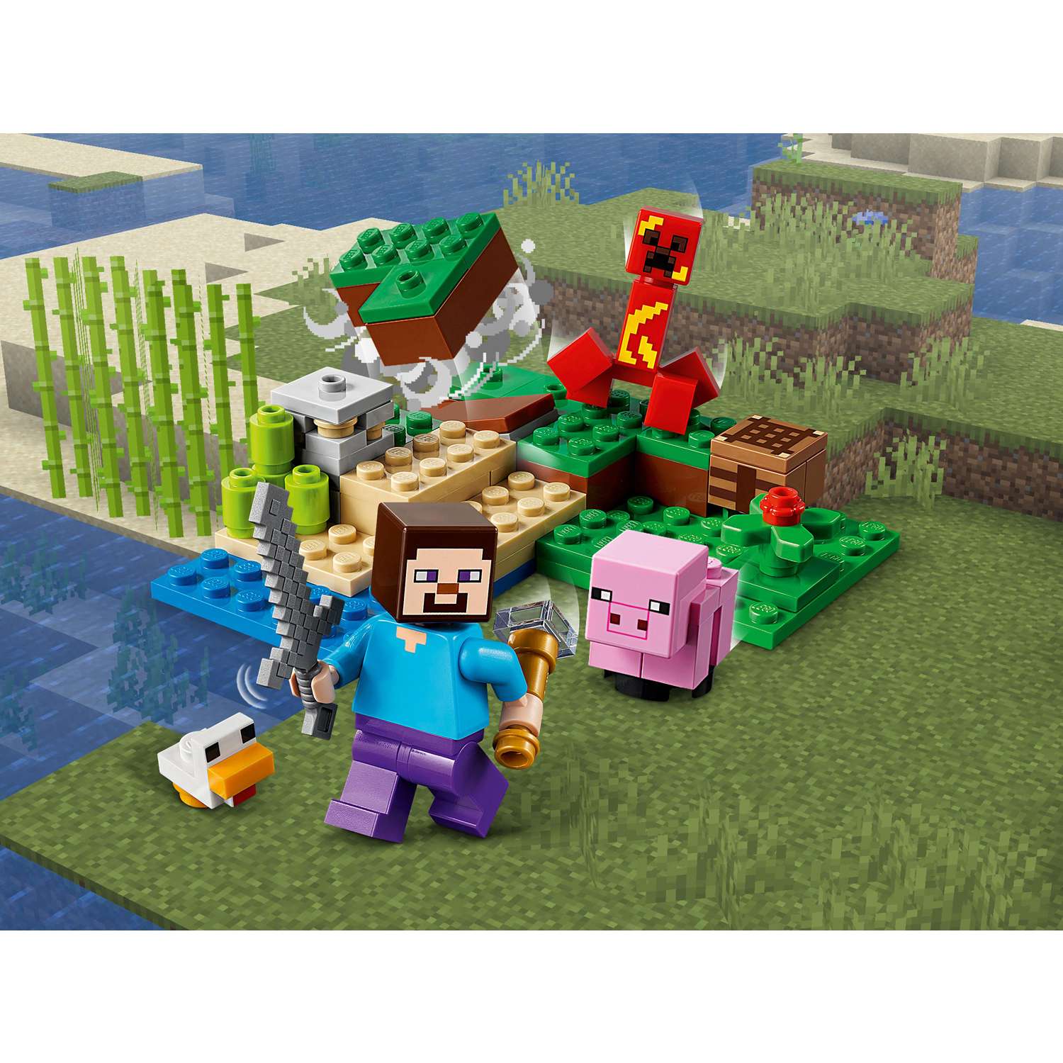 Конструктор детский LEGO Minecraft Засада Крипера 21177 - фото 15