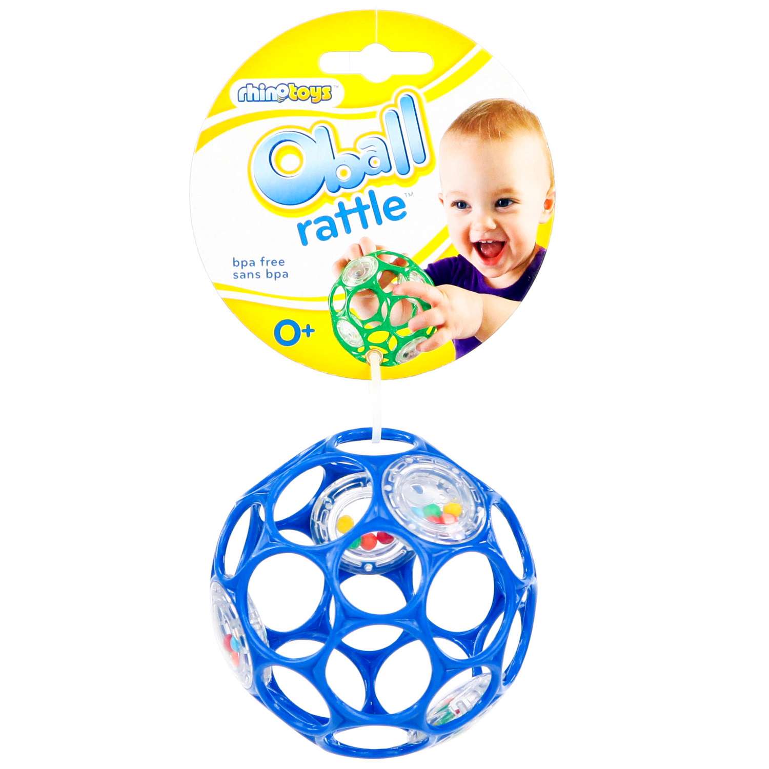 Развивающая игрушка Oball мячик гремящий от 3 месяцев - фото 2