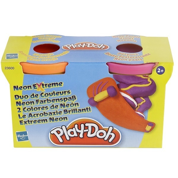 Набор пластилина Play-Doh 2 баночки неоновый цвет в ассортименте - фото 3