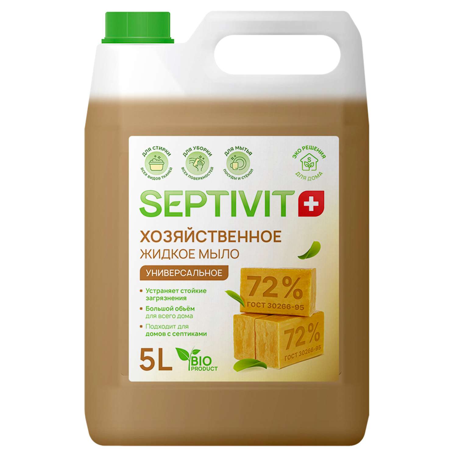 Жидкое мыло SEPTIVIT Premium Мыло хозяйственное 5л - фото 1