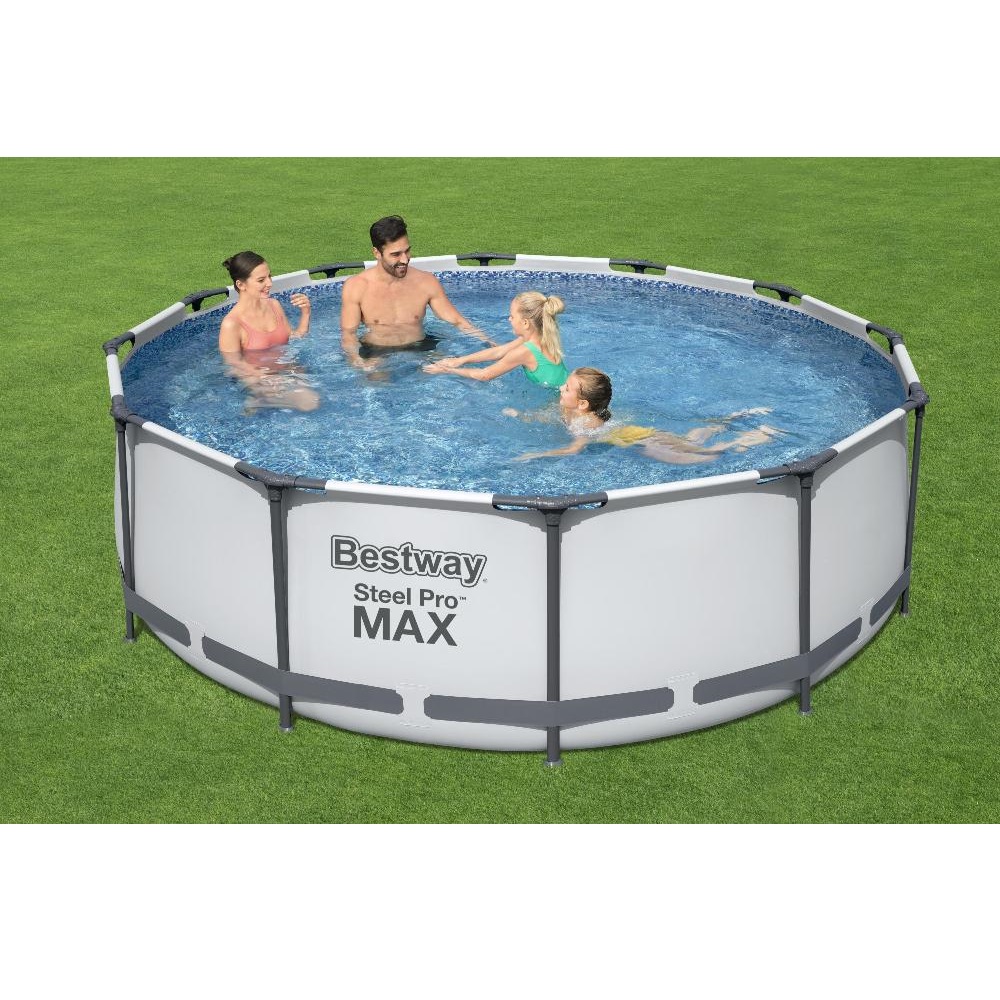Бассейн каркасный Bestway 366х100 см Steel Pro Max фильтр-насос лестница 9150 л картридж - фото 2