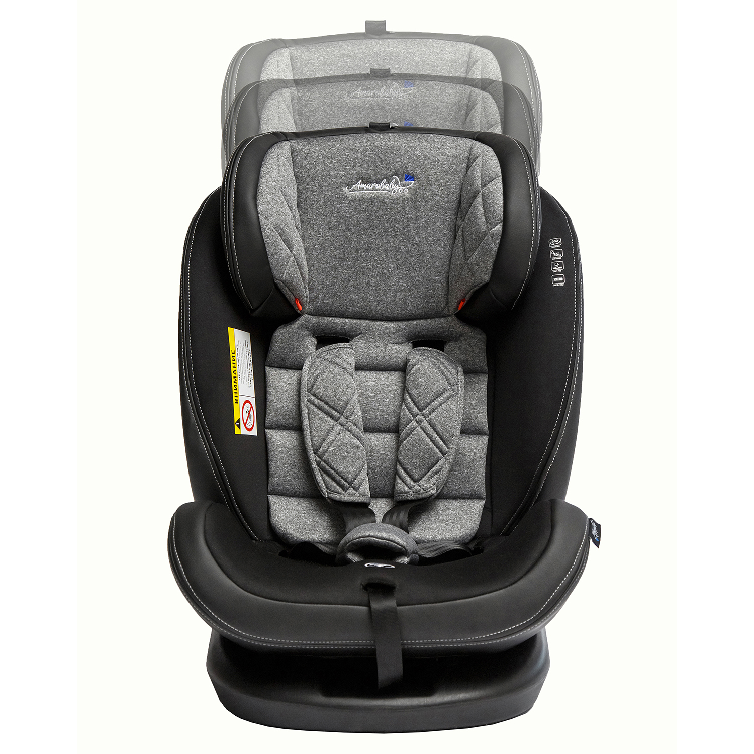 Автокресло Amarobaby ST-3 0+/1/2/3 Isofix Серый - фото 25