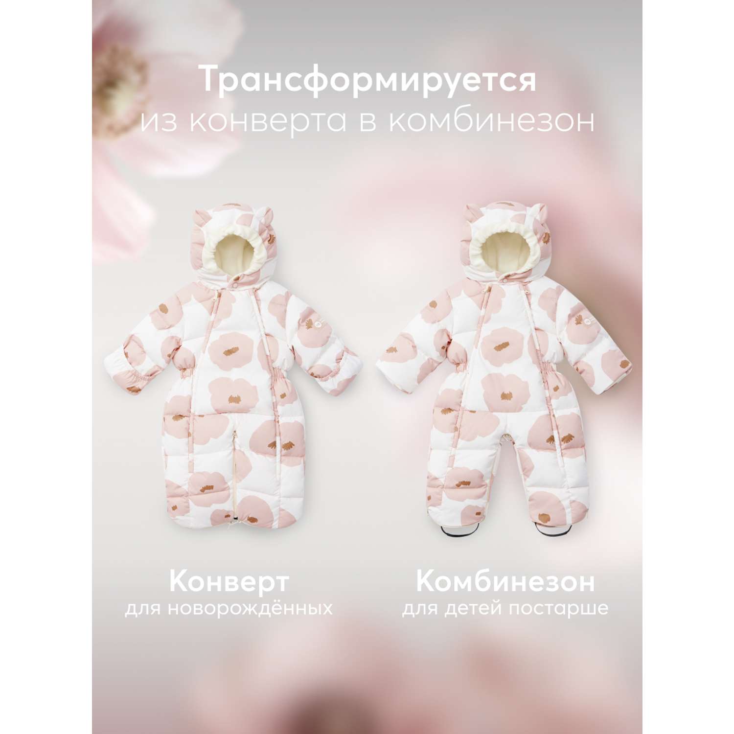 Комбинезон-трансформер Happy Baby 89030_pink(flower) - фото 3