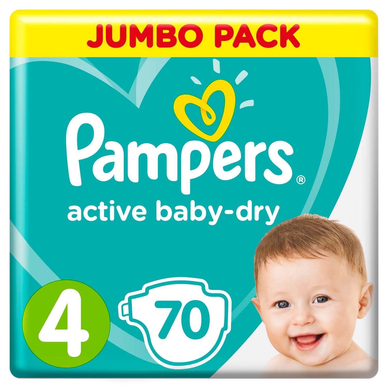 Подгузники Pampers Active Baby-Dry 4 9-14кг 70шт - фото 1