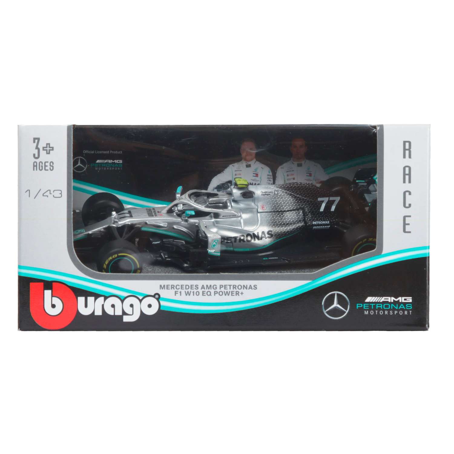 Машина BBurago 1:43 Mercedes 2019 F1 18-38036 18-38036 - фото 2