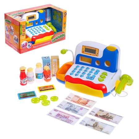 Игровой набор Zabiaka Касса-калькулятор Любимые покупки-2 свет звук