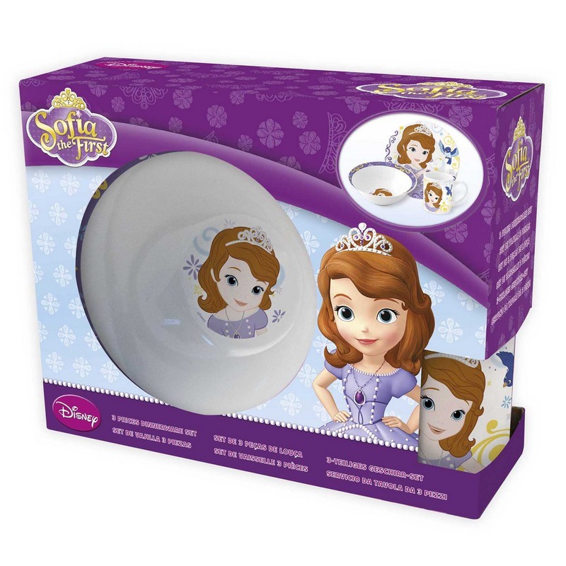 Набор керамической посуды STOR в подарочной упаковке Snack Set Sofia The First (3 шт.) - фото 3