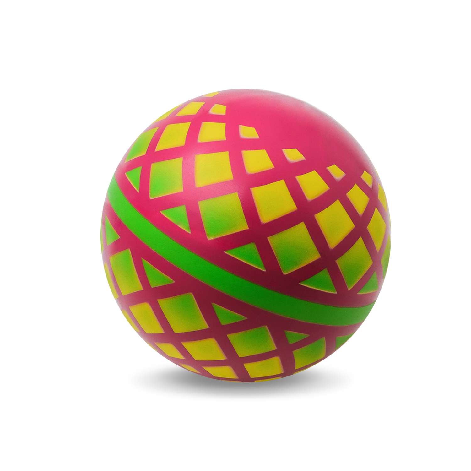 Мяч ЧАПАЕВ диаметр 150 мм Корзинка малиновый зеленый желтый - фото 2