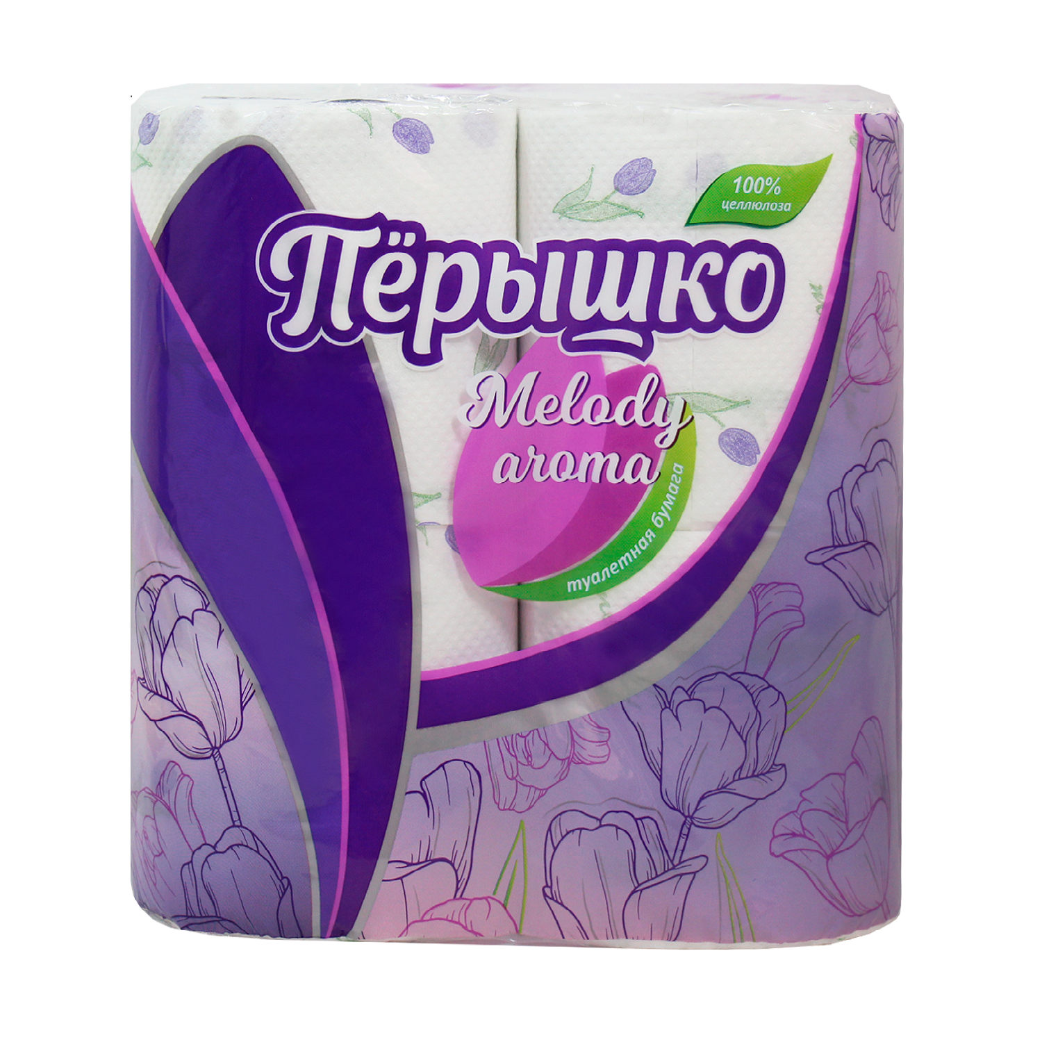 Туалетная бумага Перышко Melody 3 слоя 4 рулона - фото 1