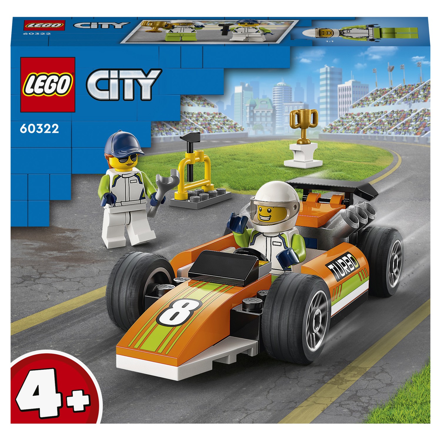 Конструктор LEGO City Great Vehicles Гоночный автомобиль 60322 купить по  цене 829 ₽ в интернет-магазине Детский мир