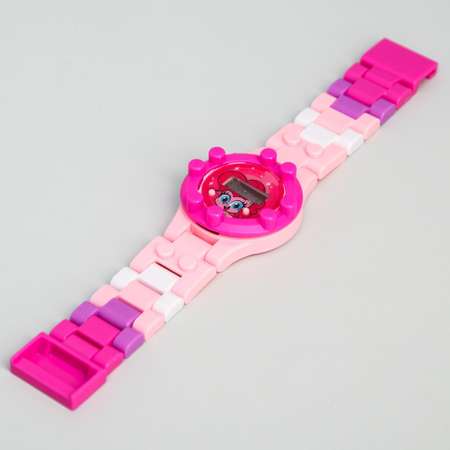 Часы наручные электронные Hasbro Пинки Пай My Little Pony с ремешком конструктором