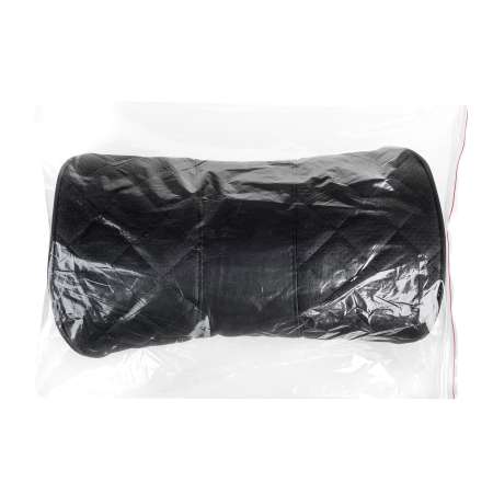 Подушка на подголовник SKYWAY 33х18 см кожа искусственная перфорированная черная (строчка черная)