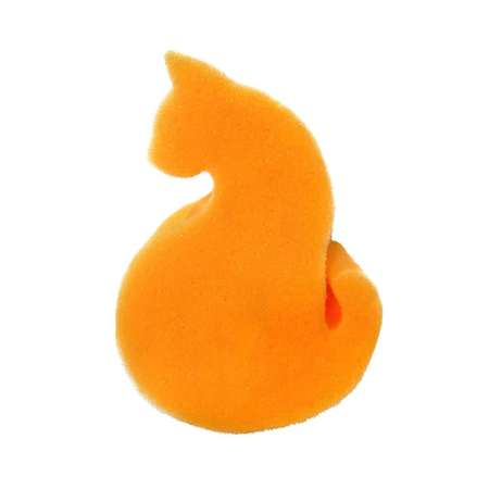 Банная губка Uniglodis Котик. Цвет: оранжевый