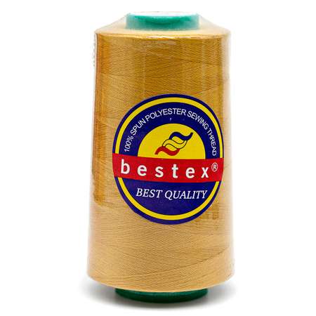 Нитки Bestex промышленные для тонких тканей для шитья 50/2 5000 ярд 1 шт 017 пастельно - горчичный