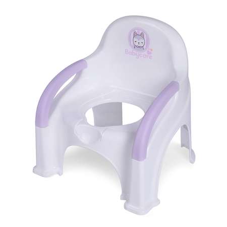 Горшок детский BabyCare Fluffy белый-сиреневый