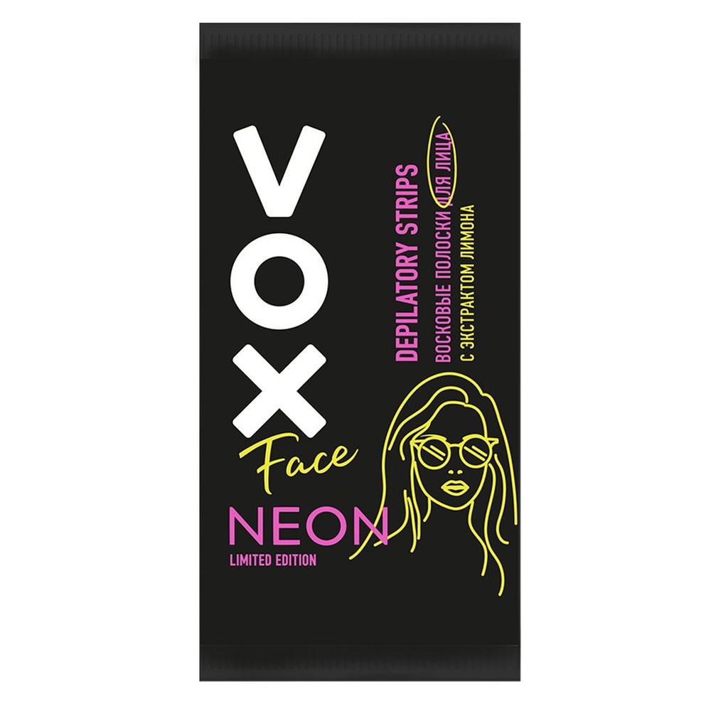 Полоски восковые для лица VOX Neon Collection 12 шт+ 2 салфетки - фото 5