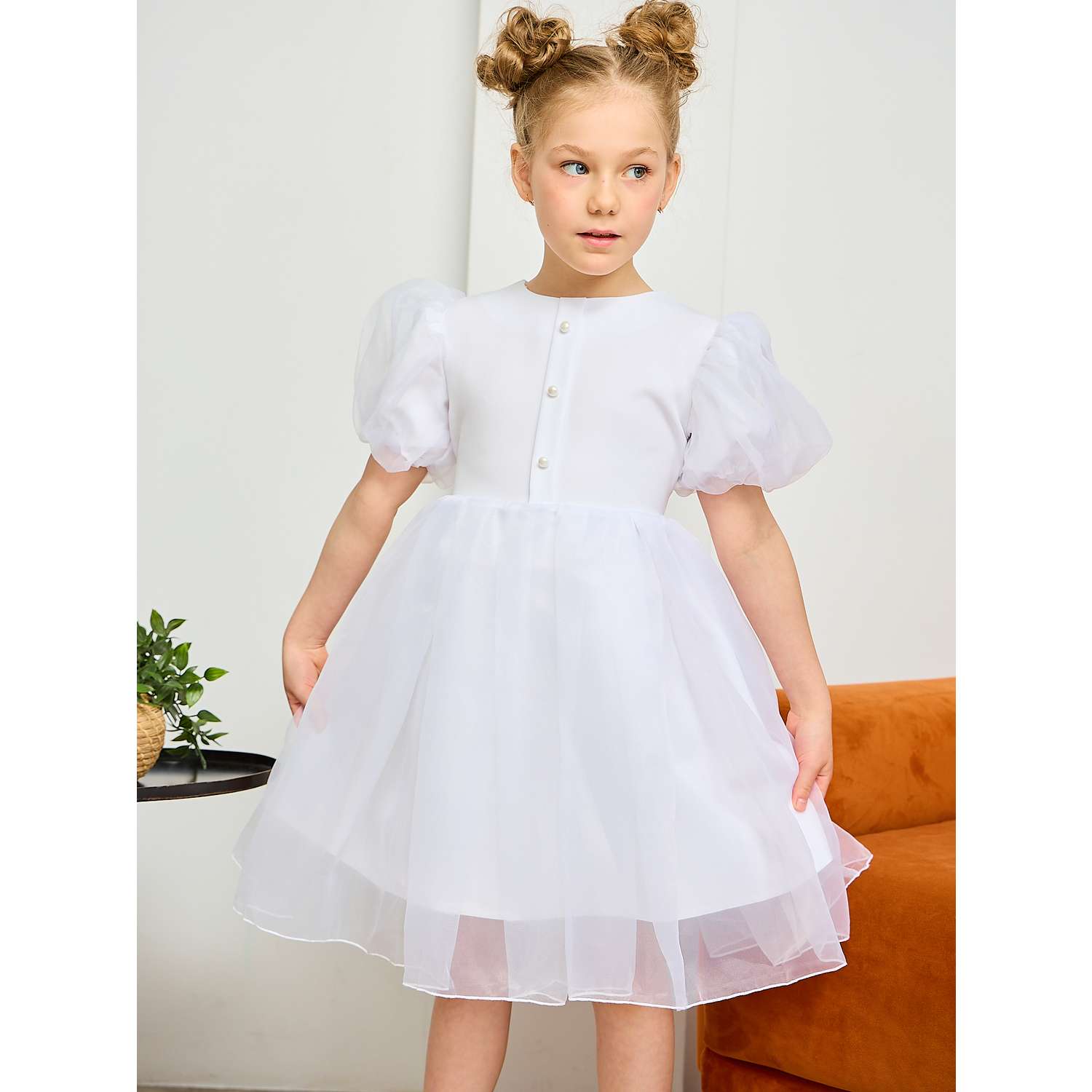 Платье Sofisha kids Plat.organza.white - фото 3