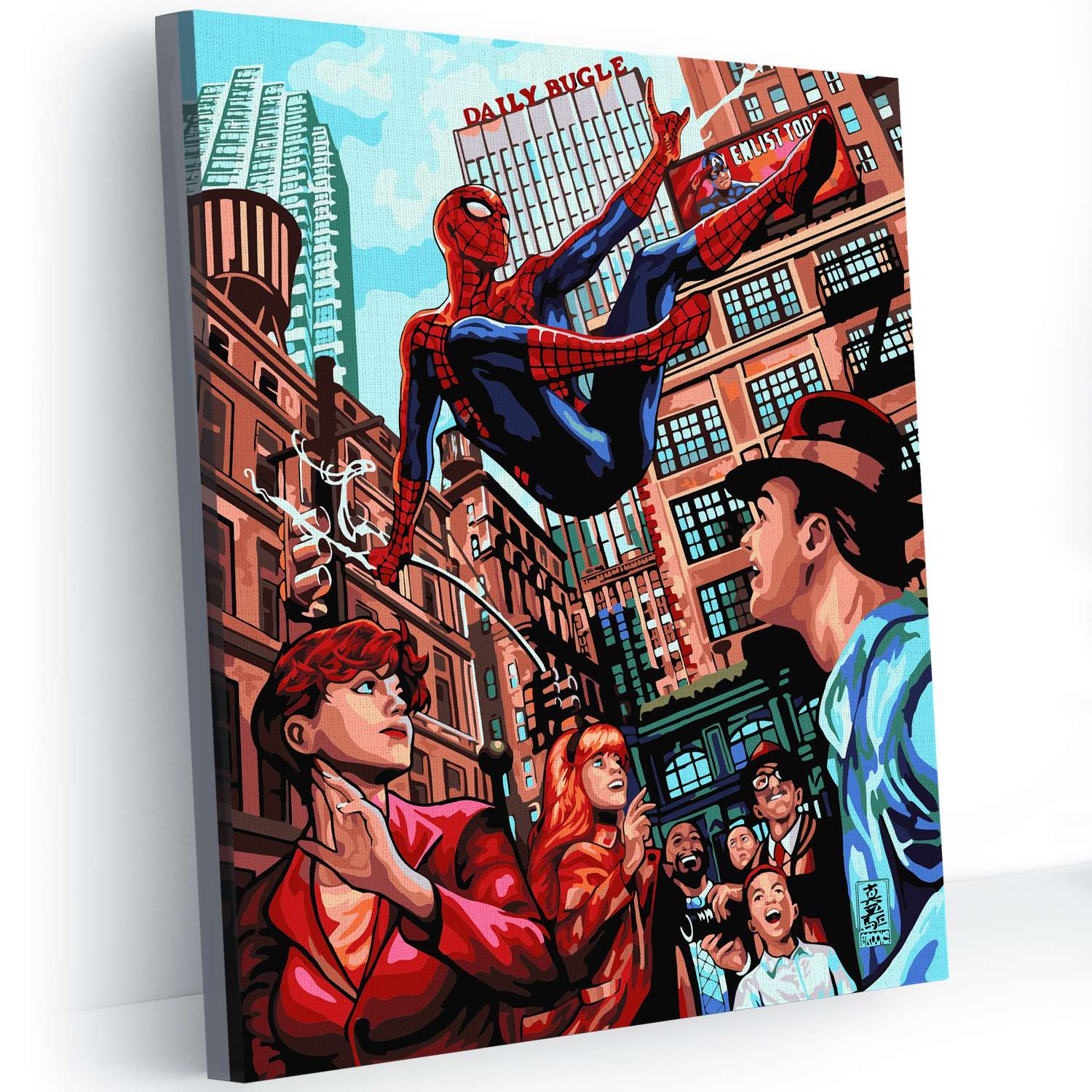 Набор для рисования Marvel картина по номерам Человек паук 40*50 холст - фото 1