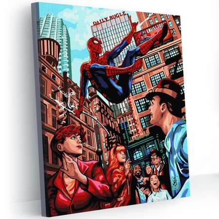 Набор для рисования Marvel картина по номерам Человек паук 40*50 холст