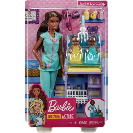 Набор игровой Barbie Кем быть Детский доктор Брюнетка GKH24