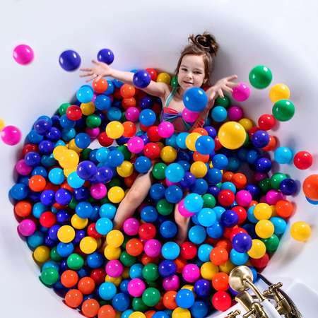 Шарики для сухого бассейна Соломон с рисунком диаметр шара 7 5 см набор 150 штук разноцветные