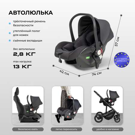 Коляска для новорожденных 3 в 1 Farfello Sola Trio Comfort