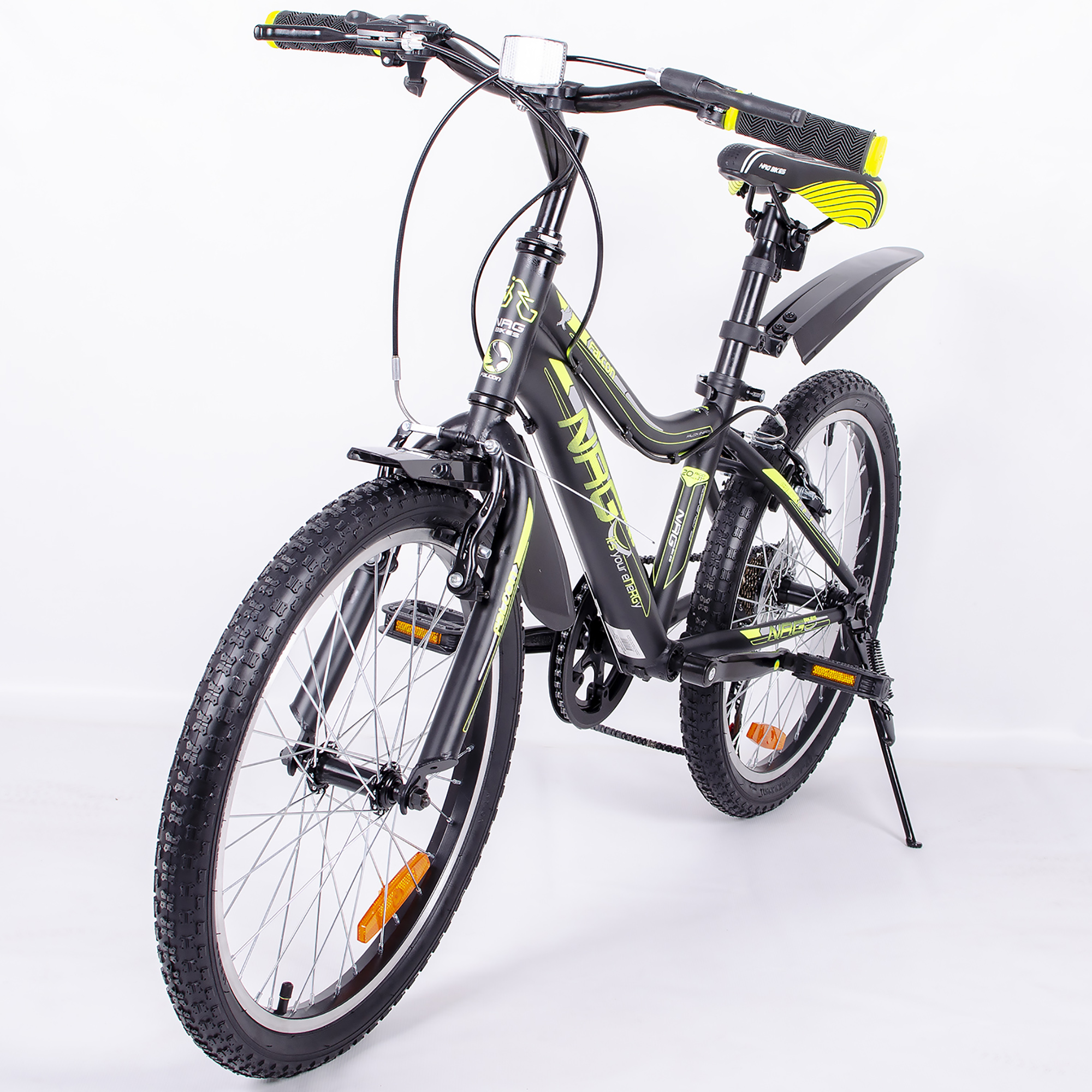 Велосипед NRG BIKES Falcon 20 black-lemon-silver - фото 13