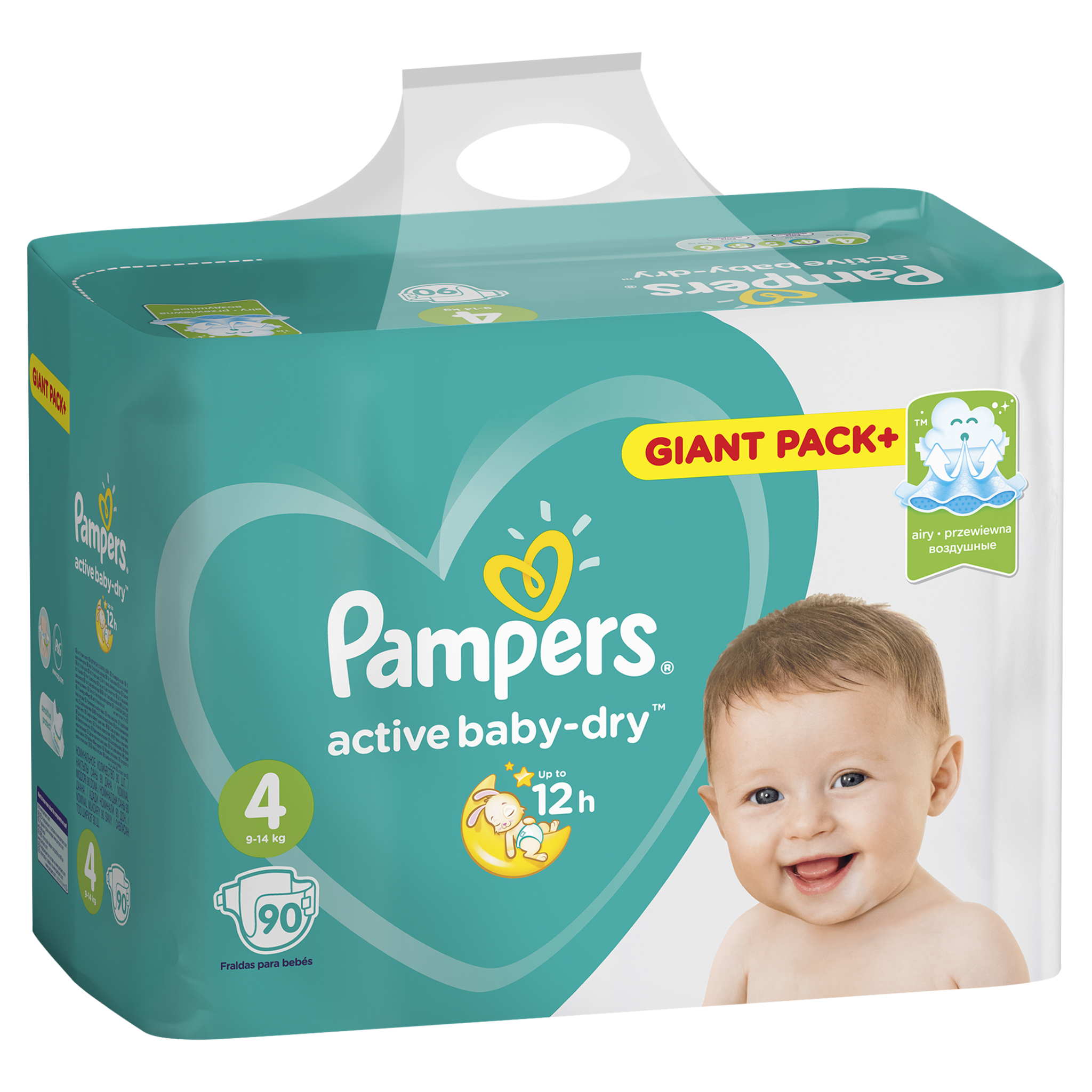 Подгузники Pampers Active Baby-Dry 4 9-14кг 90шт - фото 3