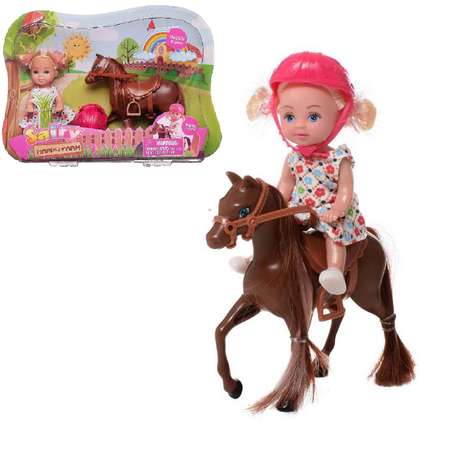 Игровой набор ABTOYS Кукла Defa Sairy и коричневая лошадка