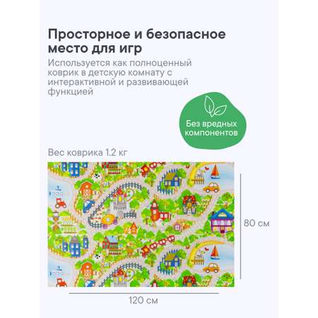 Коврик игровой для детей VILINA Познавайка 80х120см Ферма