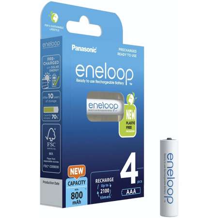 Aккумуляторы Panasonic eneloop AAA 800mAh 4шт BK-4MCDE/4BE