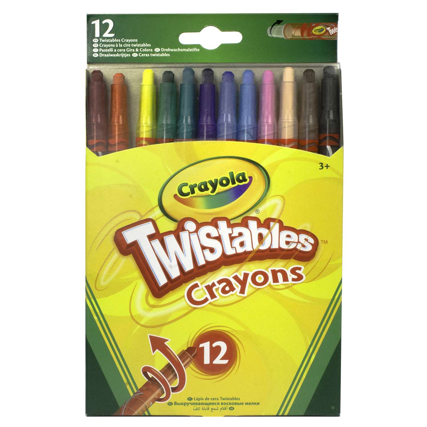 Восковые мелки Crayola выкручивающиеся 12 штук - фото 1