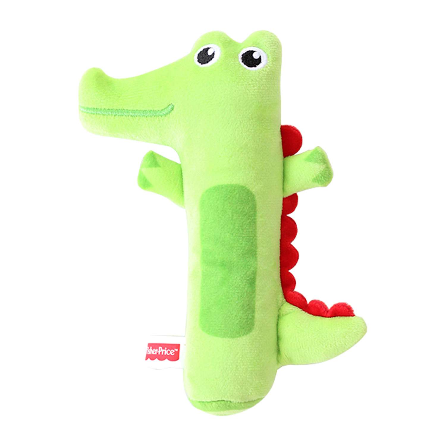 Погремушка-пищалка Fisher Price Крокодильчик развивающая мягкая игрушка для детей 0+ - фото 1