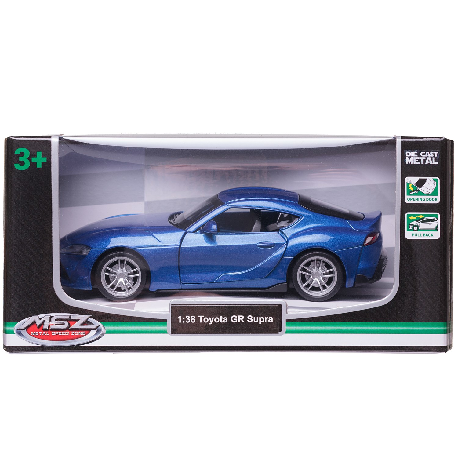 Автомобиль Abtoys Toyota MSZ 1:43 инерционный синий WE-15968BL - фото 2