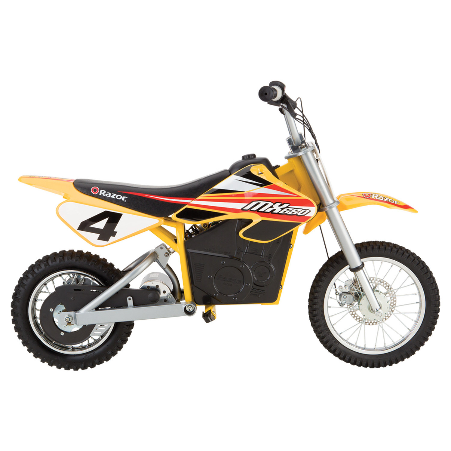 Электромотоцикл для детей RAZOR MX650 жёлтый с амортизаторами для бездорожья - фото 11