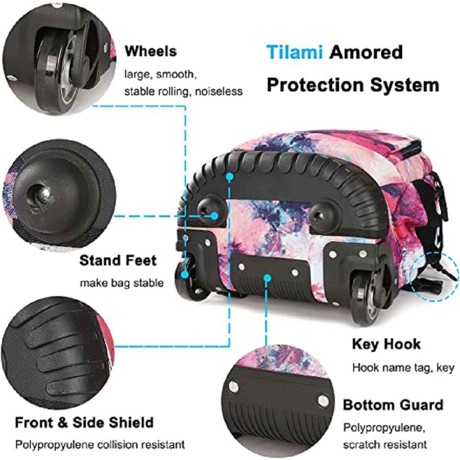 Рюкзак на колесах Tilami Color Mix TL0023-187 - фото 6