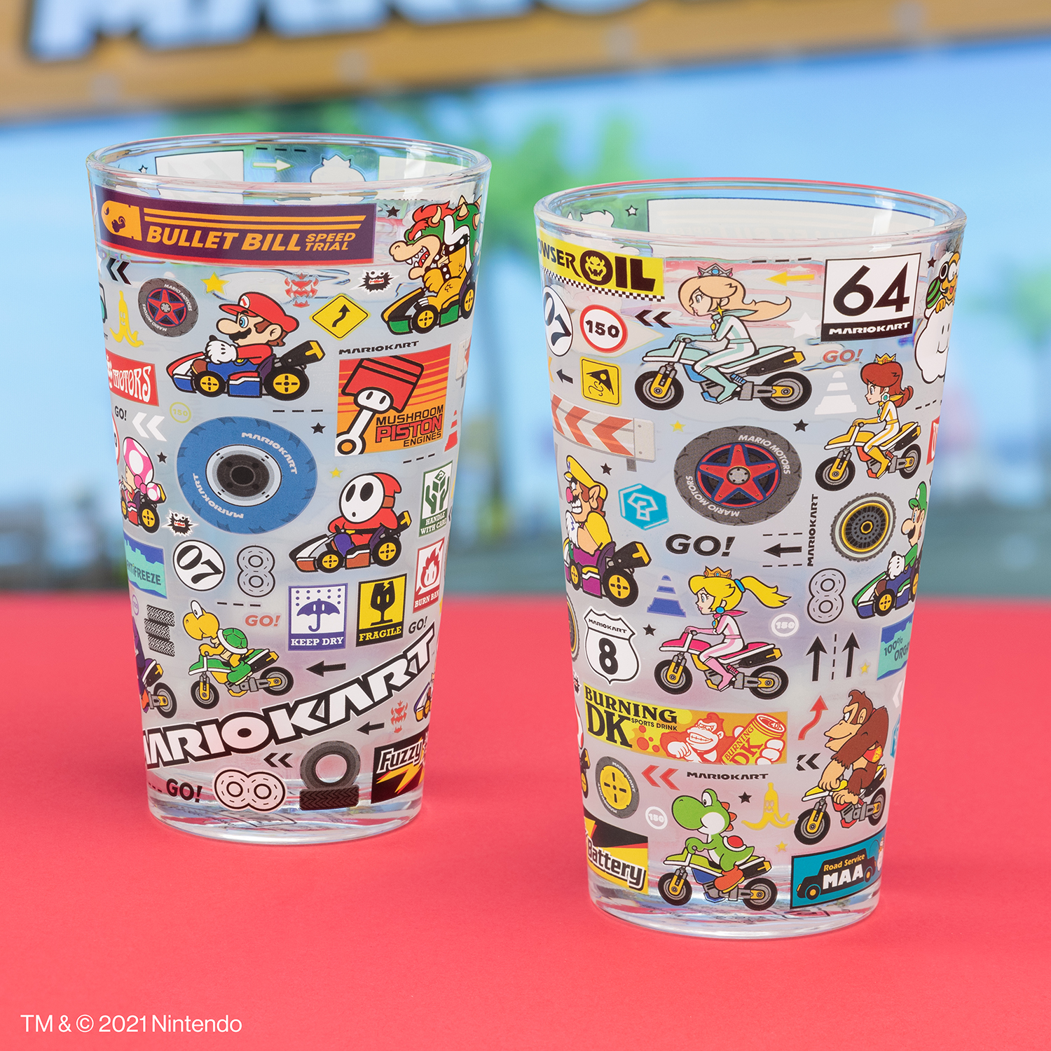 Бокал PALADONE стеклянный Super Mario Kart Glass 400ML PP8325NN - фото 7