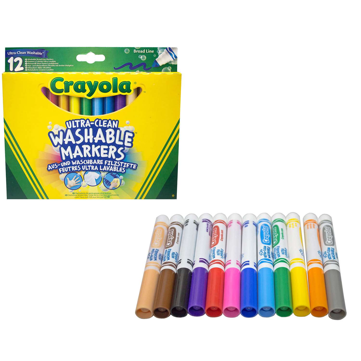 Фломастеры смываемые Crayola 12шт - фото 4